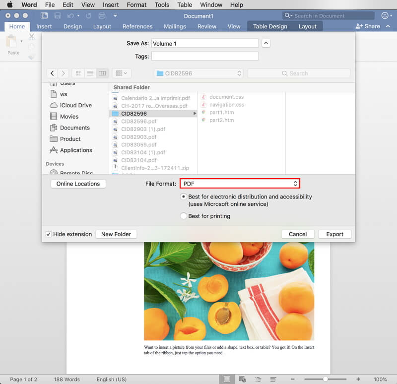 convert pdf to word document for free from a mac